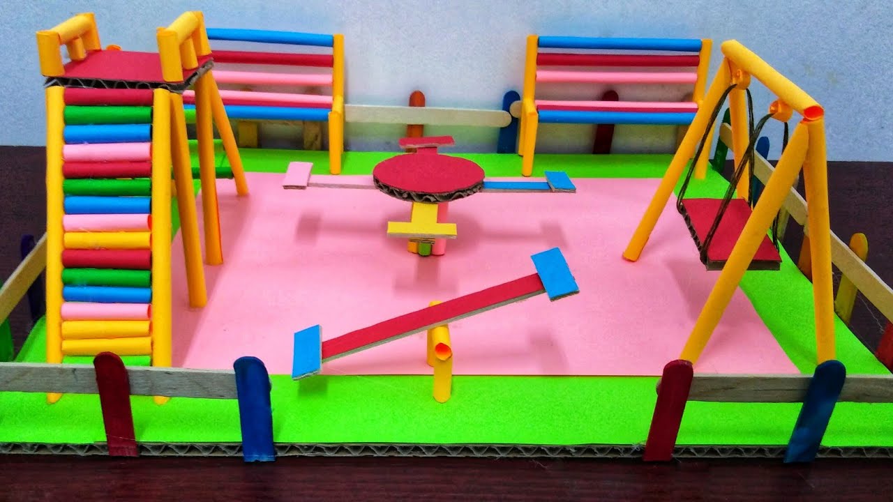 Diy park model making for school project | exhibition | best out of waste | science fair model