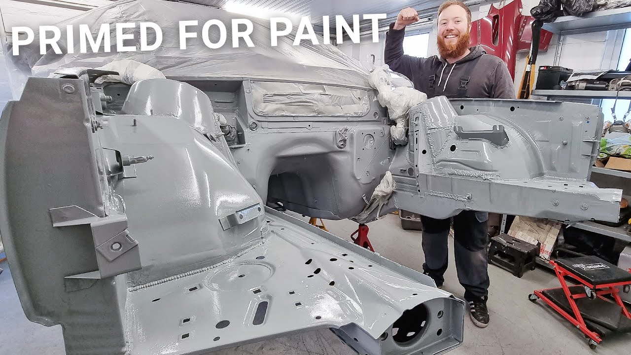 How To Spray Epoxy Primer Sealer [BMW E30 Engine Bay] Novol 2K Epoxy Primer Paint Guide | 037