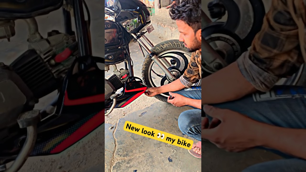 Splendor modified engine ￼￼guard install #splendormodified#engineguard#viral#video#shorts#fsmodified