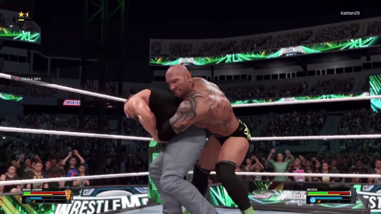 Brock Lesnar VS Batista - Wrestlemania 40 (WWE 2K25 SIMULATION) #brocklesnar #batista #davebautista 