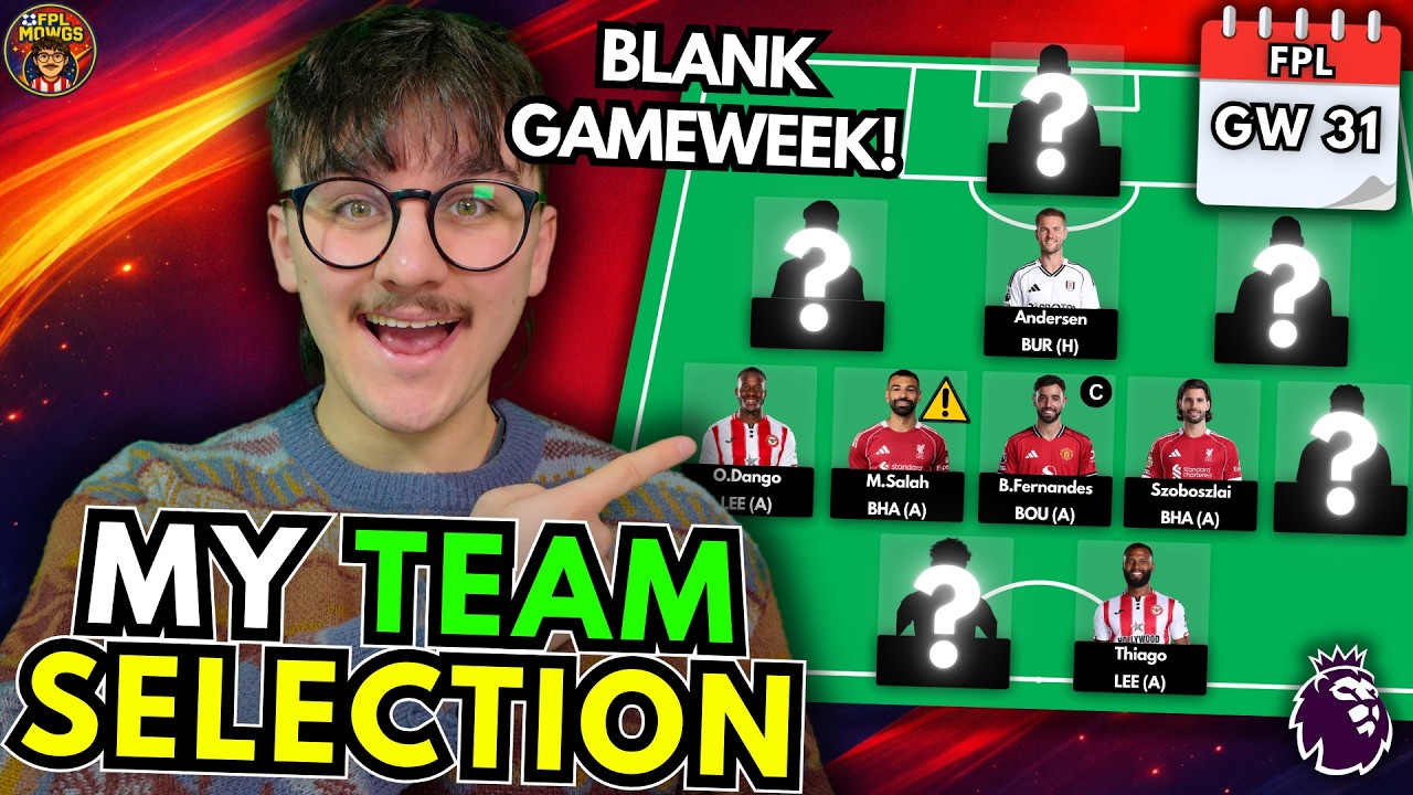 FPL GW 31 TEAM SELECTION✅ | SALAH INJURY?⚠️ BLANK CHAOS!🚨 | FPL 2025/26 Tips