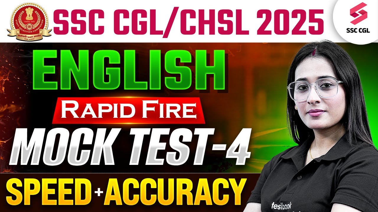 SSC CGL/CHSL 2025 ENGLISH RAPID FIRE MOCK TEST SPEED+ ACCURACY | BY ANANYA MAAM