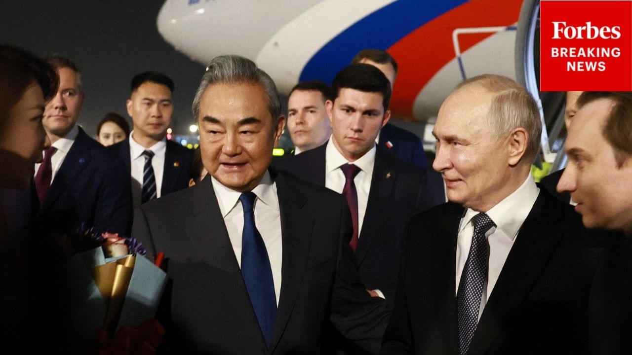BREAKING NEWS: Putin Arrives In Beijing, China, For Summit With China's Xi Following Trump's Visit