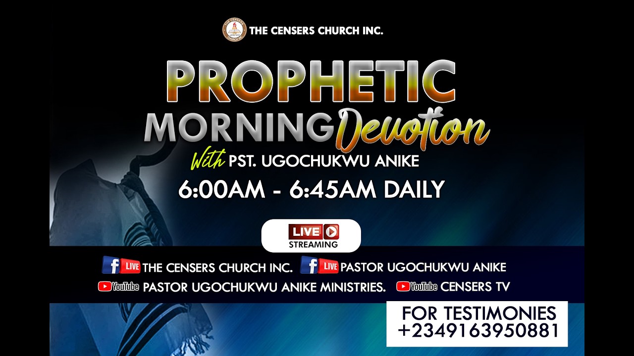 PROPHETIC MORNING DEVOTION || 18.03.2026 || PASTOR UGOCHUKWU ANIKE