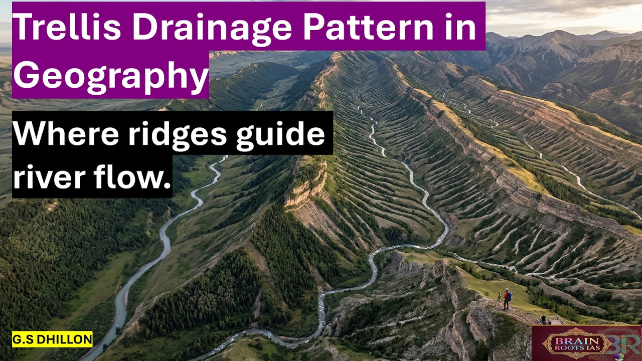 L66: Trellis Drainage Pattern in Geography | Formation & Features | UPSC