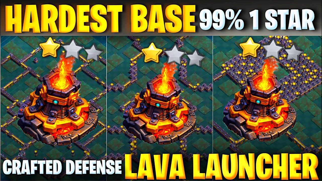 99% CHANCES ONLY 1 Star ( LAVA LAUNCHER ) super  Strong ! Th18 CWL/war Base Link with OP Traps 