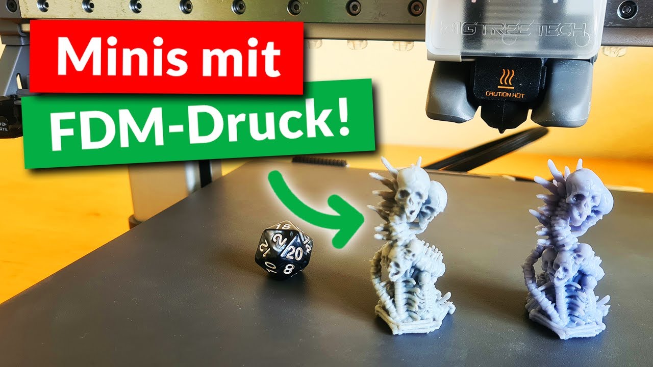 Minis mit FDM 3D-Druck? Das kann man mit 0,2mm Düsen erreichen!