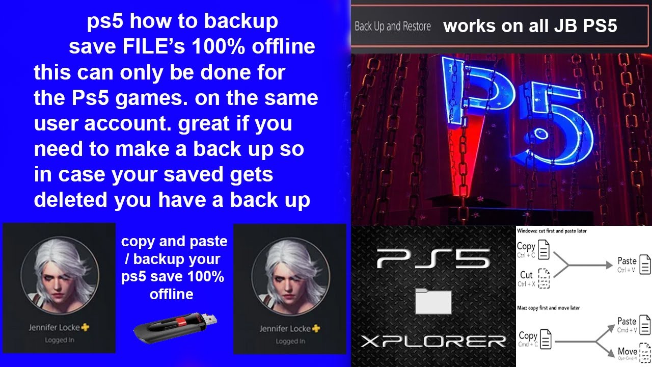 jailbreak ps5 how to backup save FILE’s 100% offline this can only be done for the Ps5