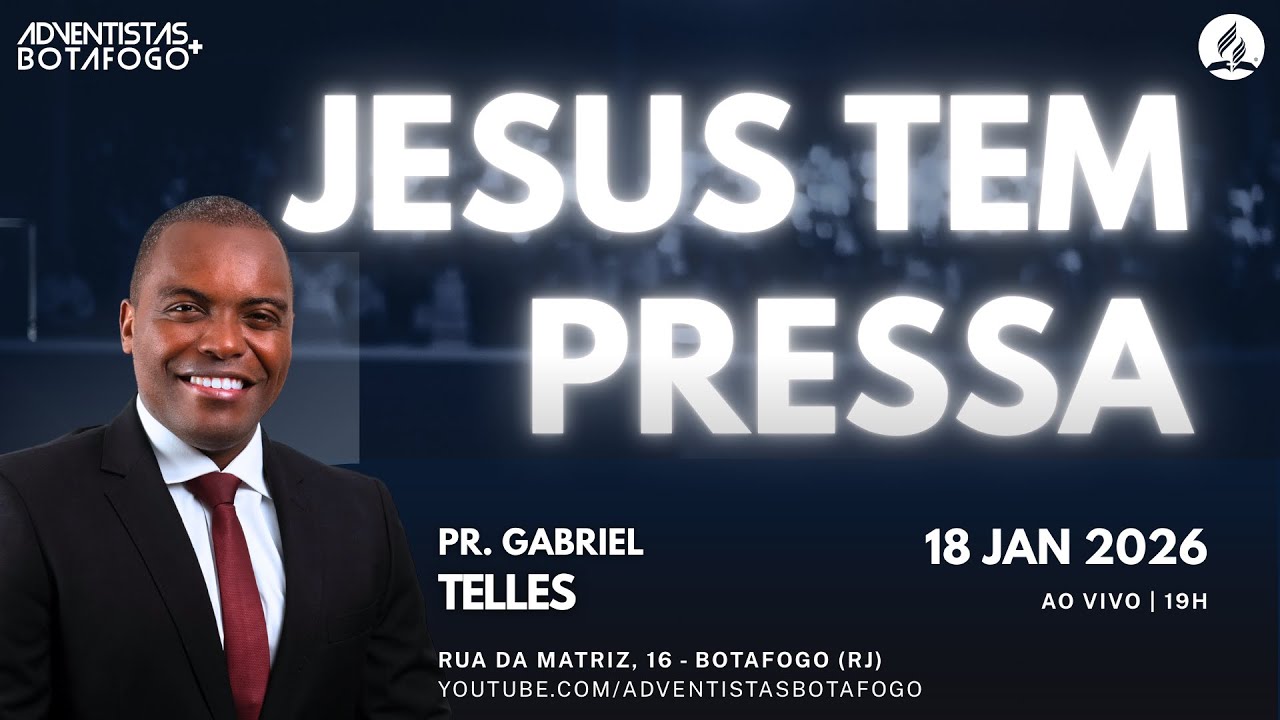 CULTO AO VIVO | JESUS TEM PRESSA | Pr. Gabriel Telles | Domingo - 18/1/2026