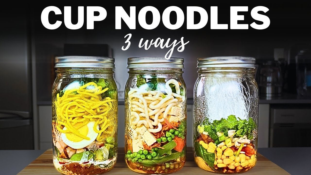 HOMEMADE CUP NOODLES » 3 Easy & Healthy Recipes for Homemade Ramen Meal Prep