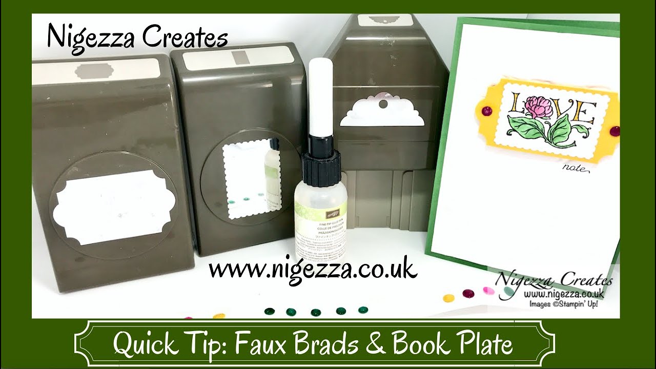 Quick Tip: Faux Brads & Book Plate