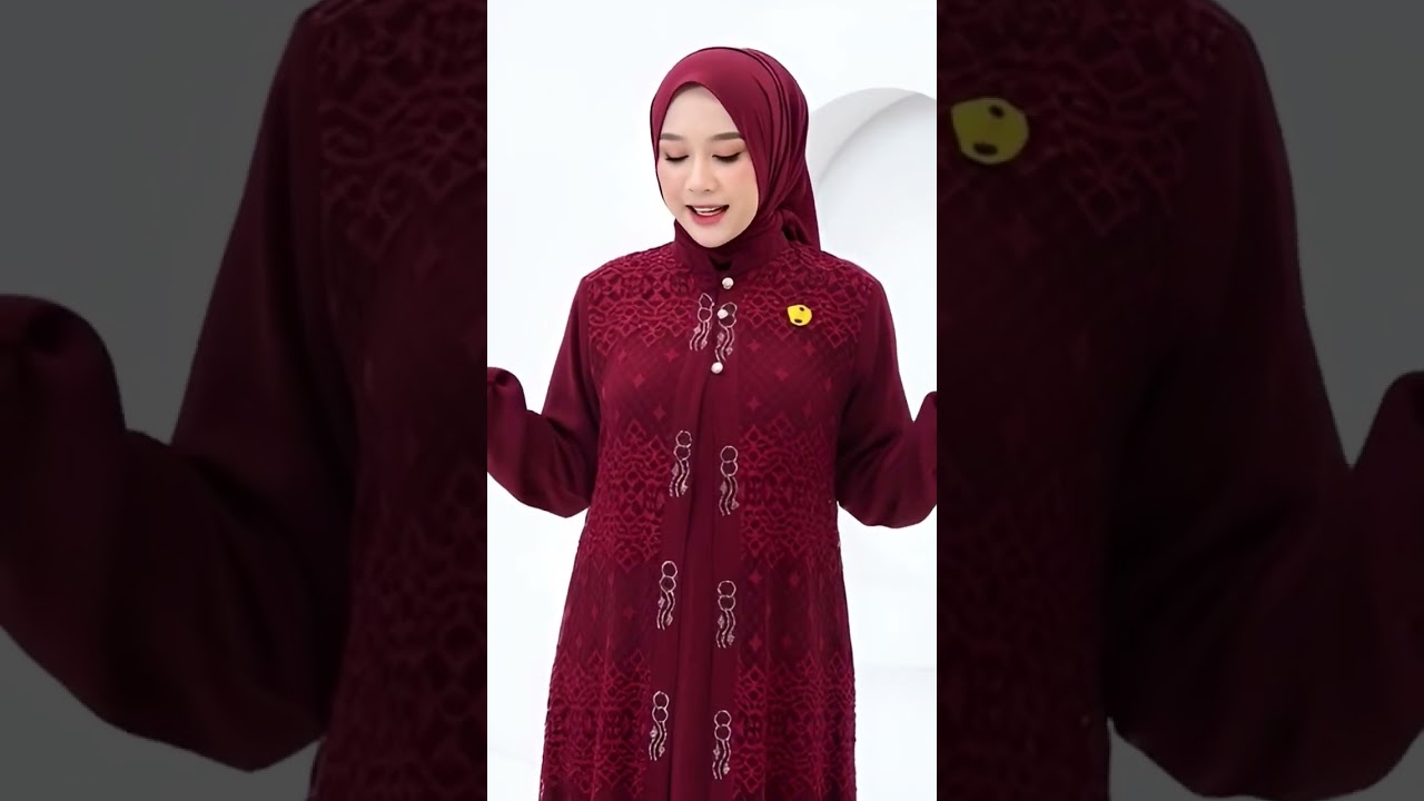 Kanza Dress Gamis Crinkel Mix Brokat malika Valentino Free Hijab Gamis Busui 