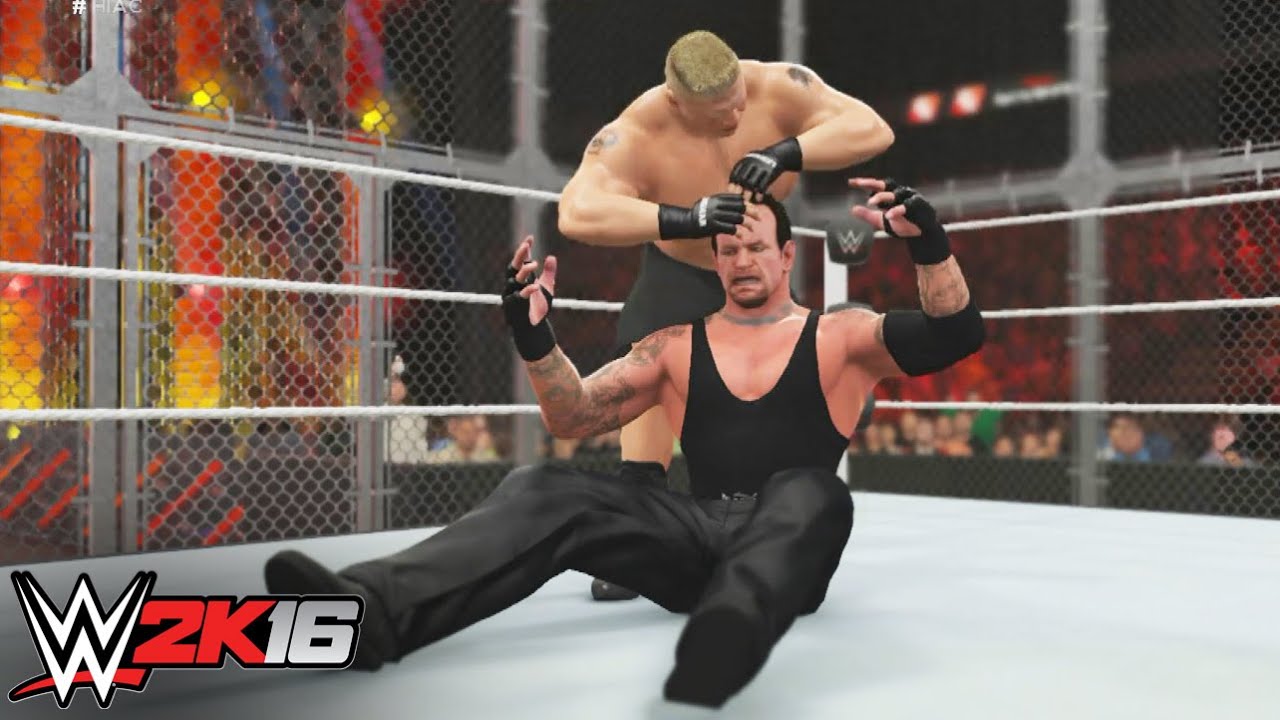 Lesnar vs. Undertaker:  WWE 2K16 Replays Hell In A Cell 2015