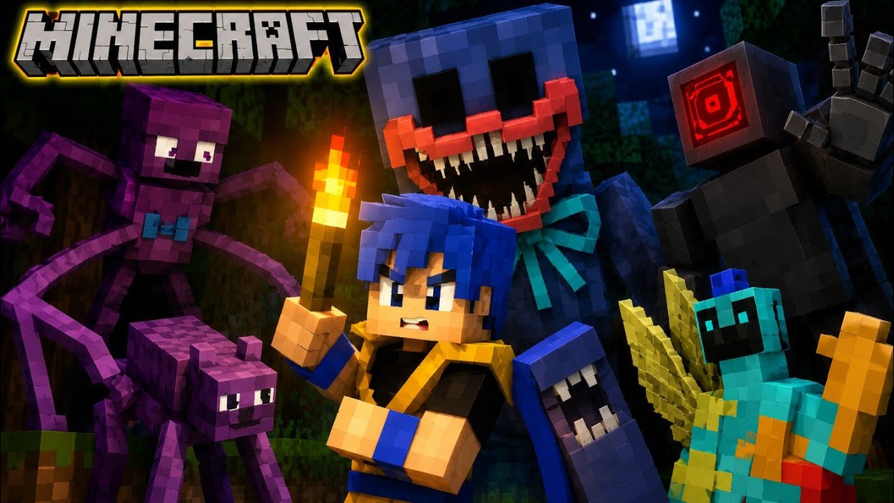 NikolaG igra Minecraft Huggy and Friends Addon /Spooky Mesec 👻