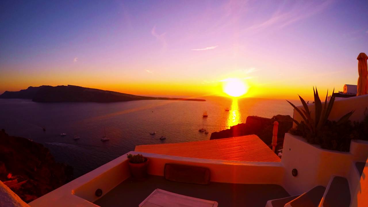 Sunset 4K Timelapse in Oia, Santorini