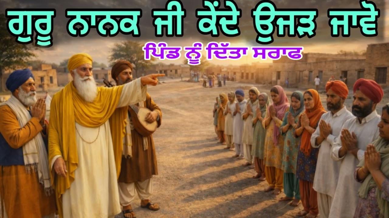 ਪਿੰਡ ਨੂੰ ਦਿੱਤਾ ਸਰਾਫ ਗੁਰੂ ਜੀ ਕੇਂਦੇ ਉਜੜ ਜਾਵੋ gur Nanak Ji blessed the village and said May you scatter