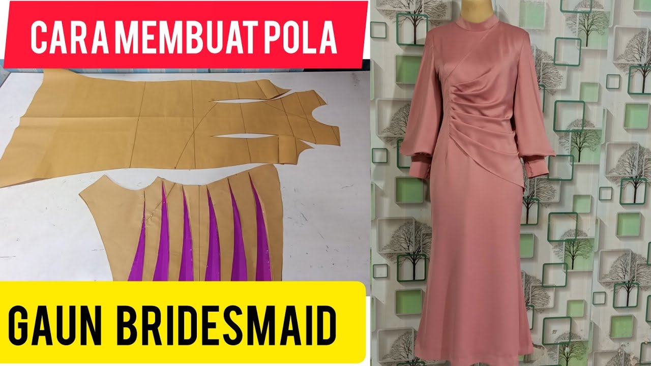 trik cara membuat pola jahit gaun bridesmaid #trikcaramembuatpolajahitgaunbridesmaid// #yansbusana//
