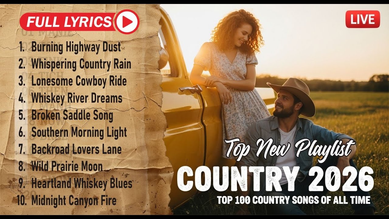 Country Music 2025 Top Songs Playlist Relaxing Playlist With Lyrics