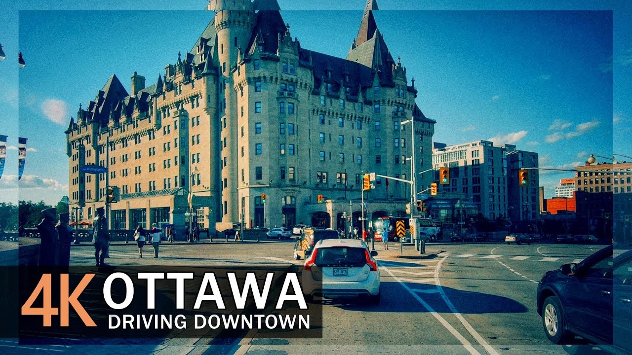 Ottawa 4K60fps - Driving Downtown - Ontario, Canada