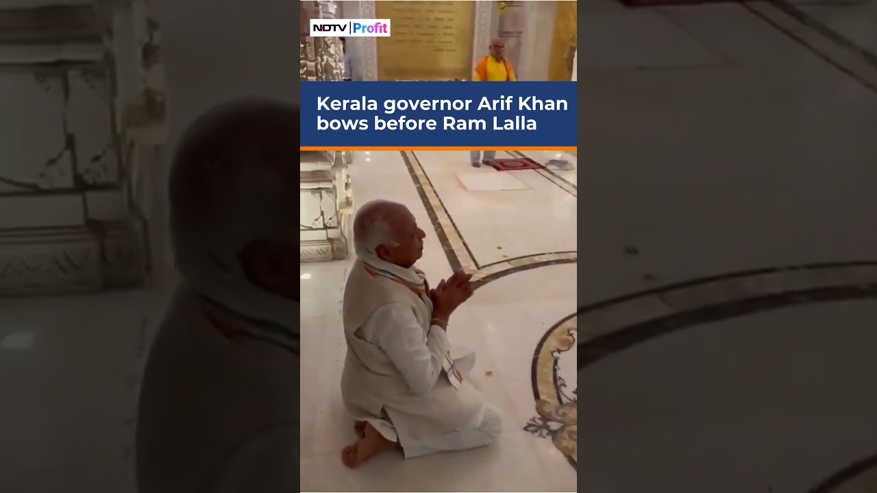 Kerala Governor Arif Mohammad Khan Prays At Ayodhya&rsquo;s Ram Mandir, Bows Before Ram Idol #viral