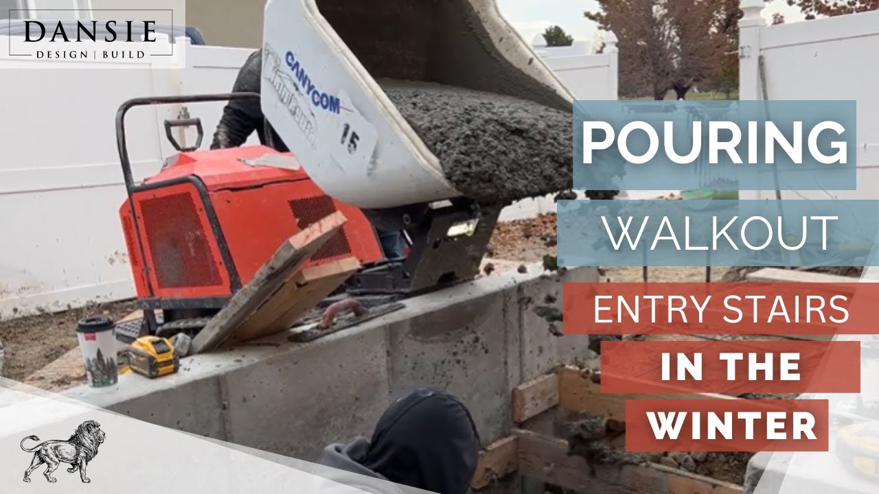 How to Pour Basement Walkout Entry Stairs in the Winter