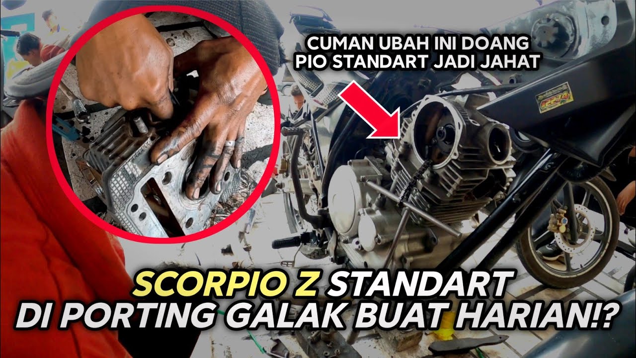 PORTING SCORPIO Z MESIN STANDART DI SETTING JAHAT UNTUK SPEK HARIAN DAN TOURING | SCORPIO Z MEDAN⁉️