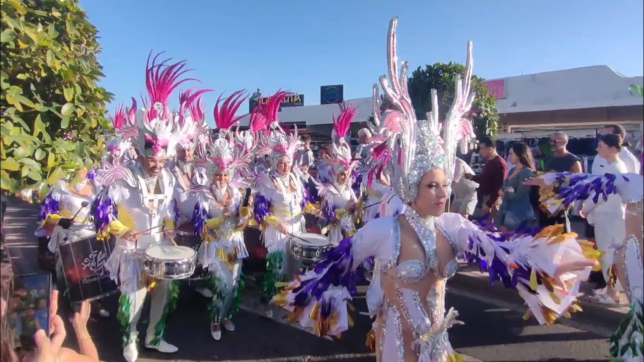 🎭 PUERTO DEL CARMEN LANZAROTE SPAIN 🎭CARNAVAL DAY🎭🎉🎊☀️🌴🇮🇨🇪🇦