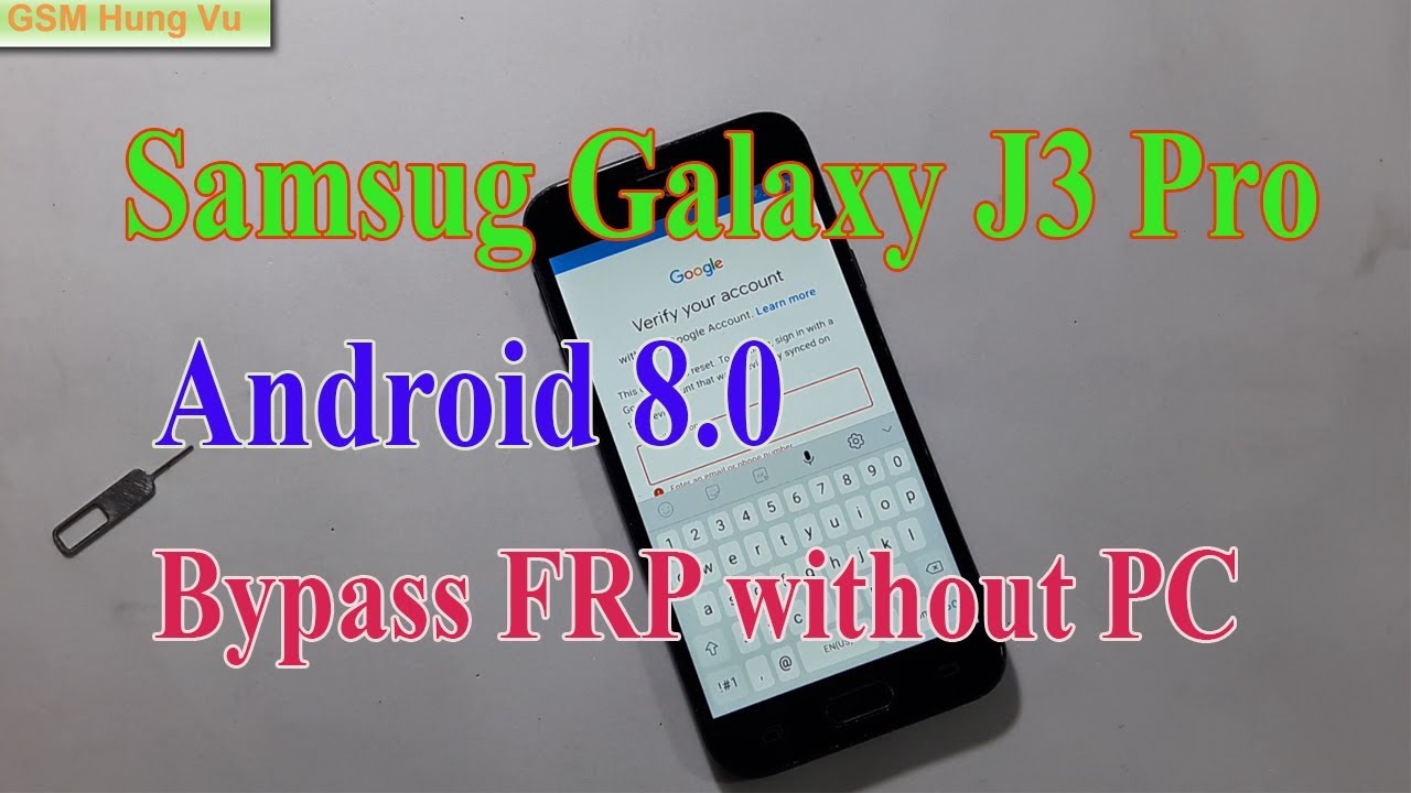 Samsung J3 Pro FRP Bypass 8.0 without PC Solution Sim Card.