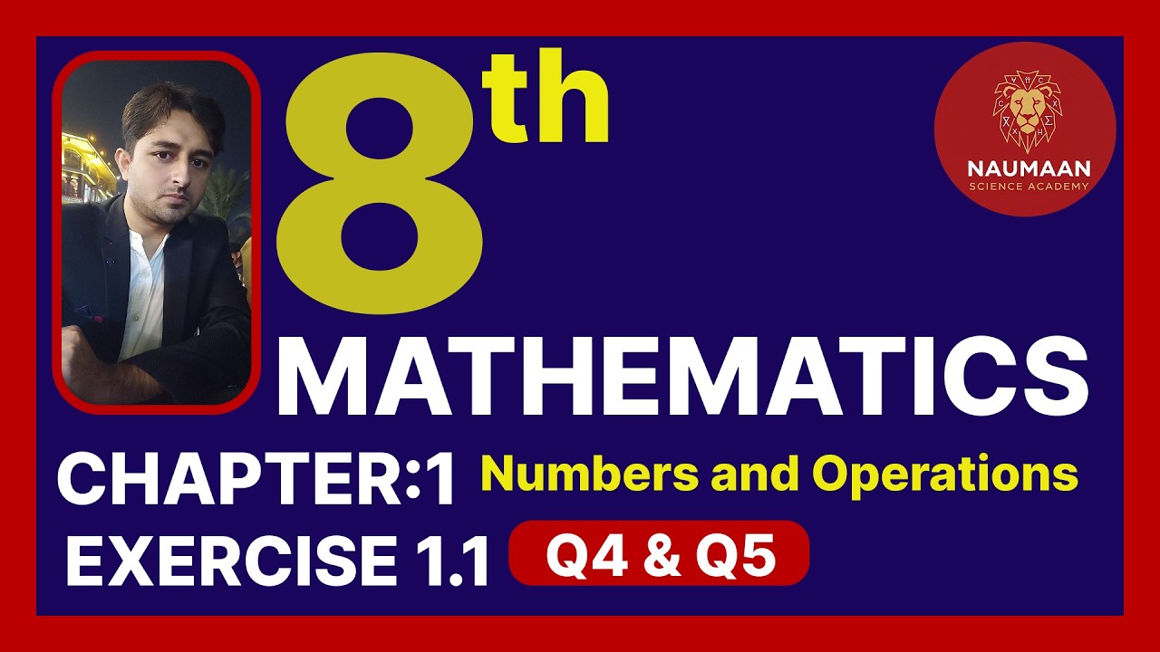 8th Mathematics Chap 1 Exercise 1.1 Q4 & Q5