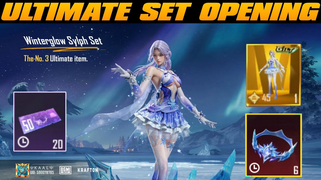 😍FINALLY GOT WINTERGLOW SYLPH ULTIMATE SET ✅ BGMI ULTIMATE SET OPENING | ULTIMATE SET TRICK BGMI