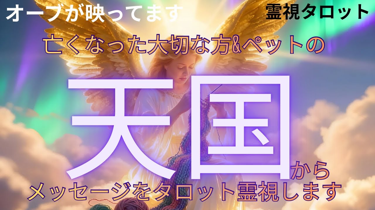 （神神回‼️霊視タロット⭐️オーブ出現❣️）号泣😭天国からのメッセージをタロット霊視します⭐️亡くなった大切な方やペットより⭐️※この動画には全ての選択肢でオーブが映ってます