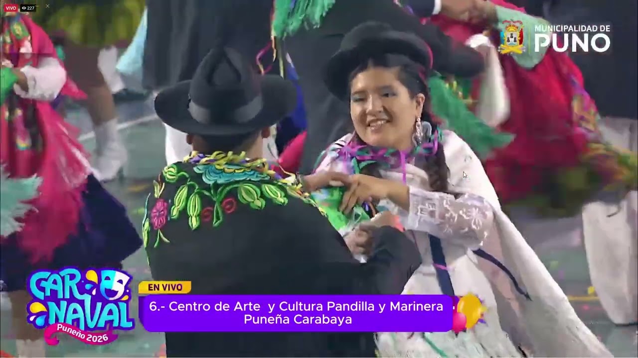 Presentación Oficial 1 Carnavales 2026  Centro de Arte y Cultura Pandilla y Marinera Puneña Carabaya