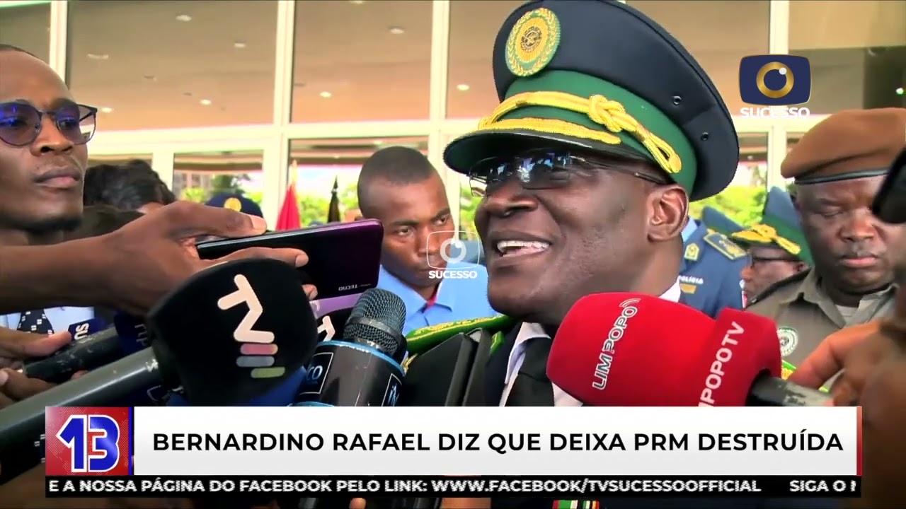 BERNARDINO RAFAEL DEIXA PRM COM TRISTEZA, MAS NÃO FALA DE CIVIS MORTOS NAS MANIFESTAÇÕES