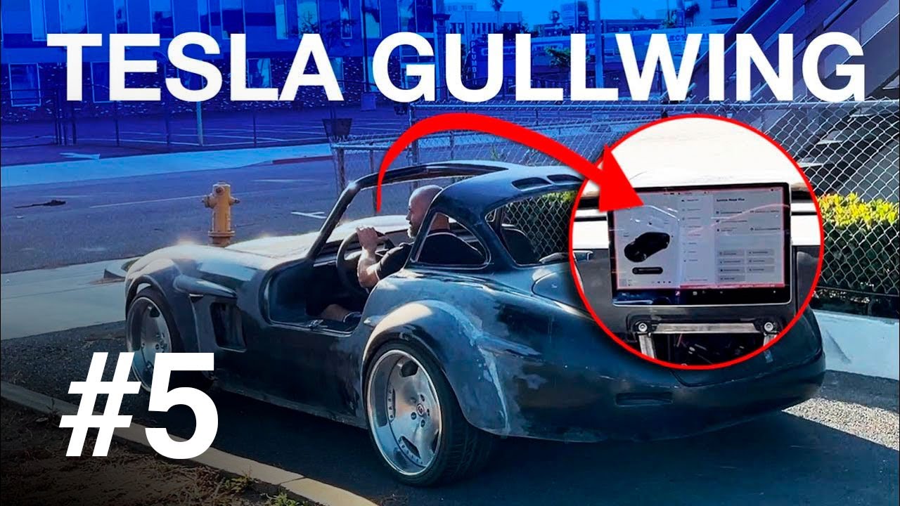 Tesla GULLWING ПЕРВЫЙ ВЫЕЗД - ПЕРВАЯ Model 3 С НОВЫМ КУЗОВОМ
