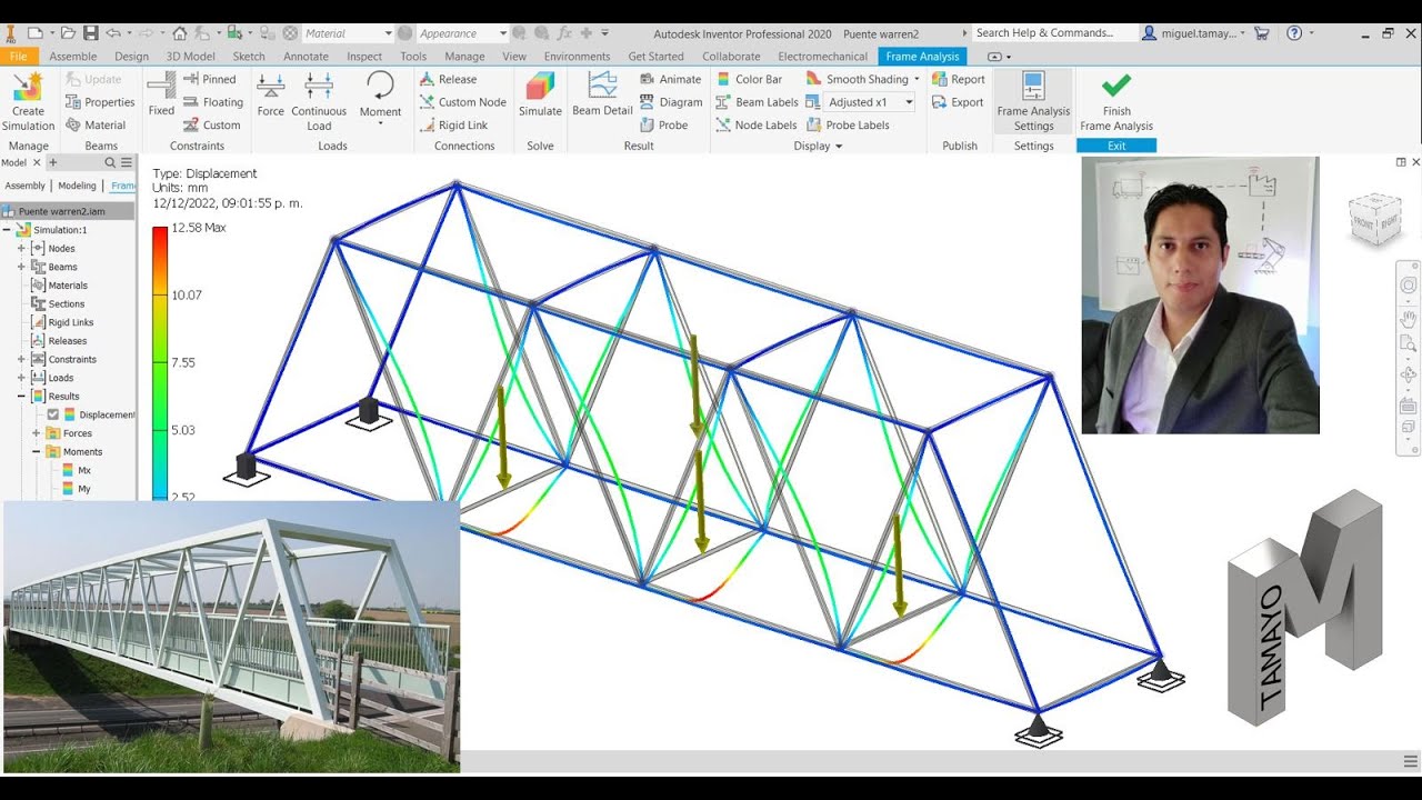 Structural analysis WARREN BRIDGE_Autodesk Inventor