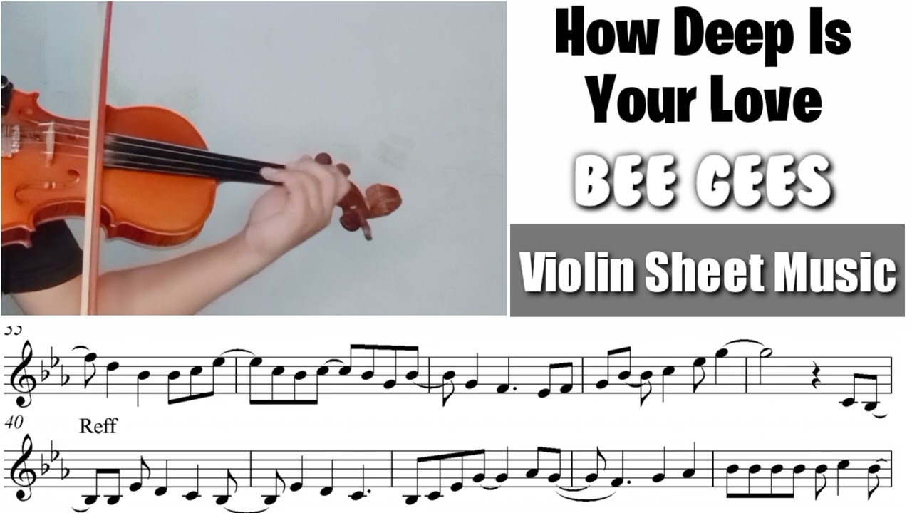 Free Sheet || How Deep Is Your Love - Bee Gees || Violin Sheet Music