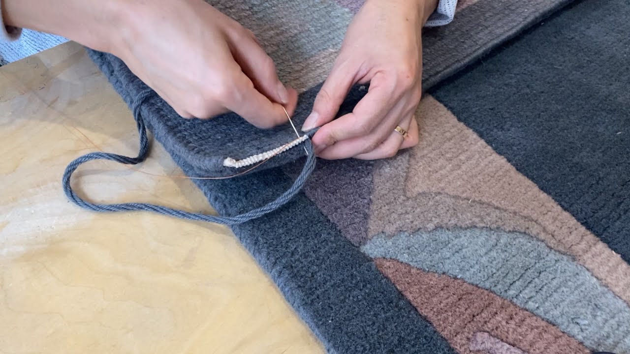 How to remove carpet fridges? So Easy | Nepal carpet fringes repair, Teppich Fransen entfernen.