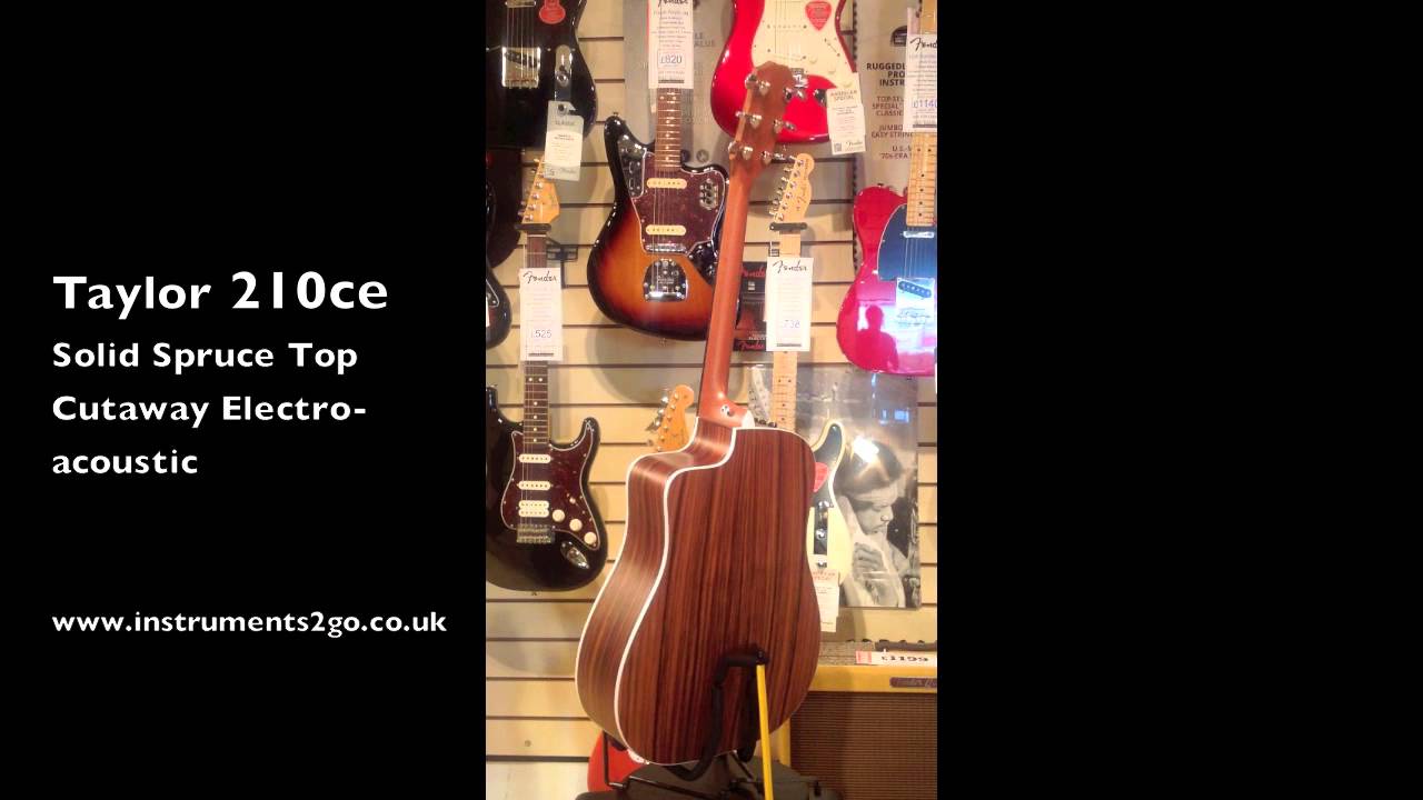 Taylor 210ce Electro Acoustic Cutaway 360&ordm; View
