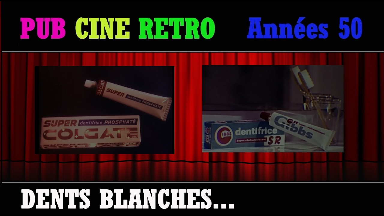 PUB CINE RETRO ANNEES 50 DENTIFRICES COLGATE ET GIBBS