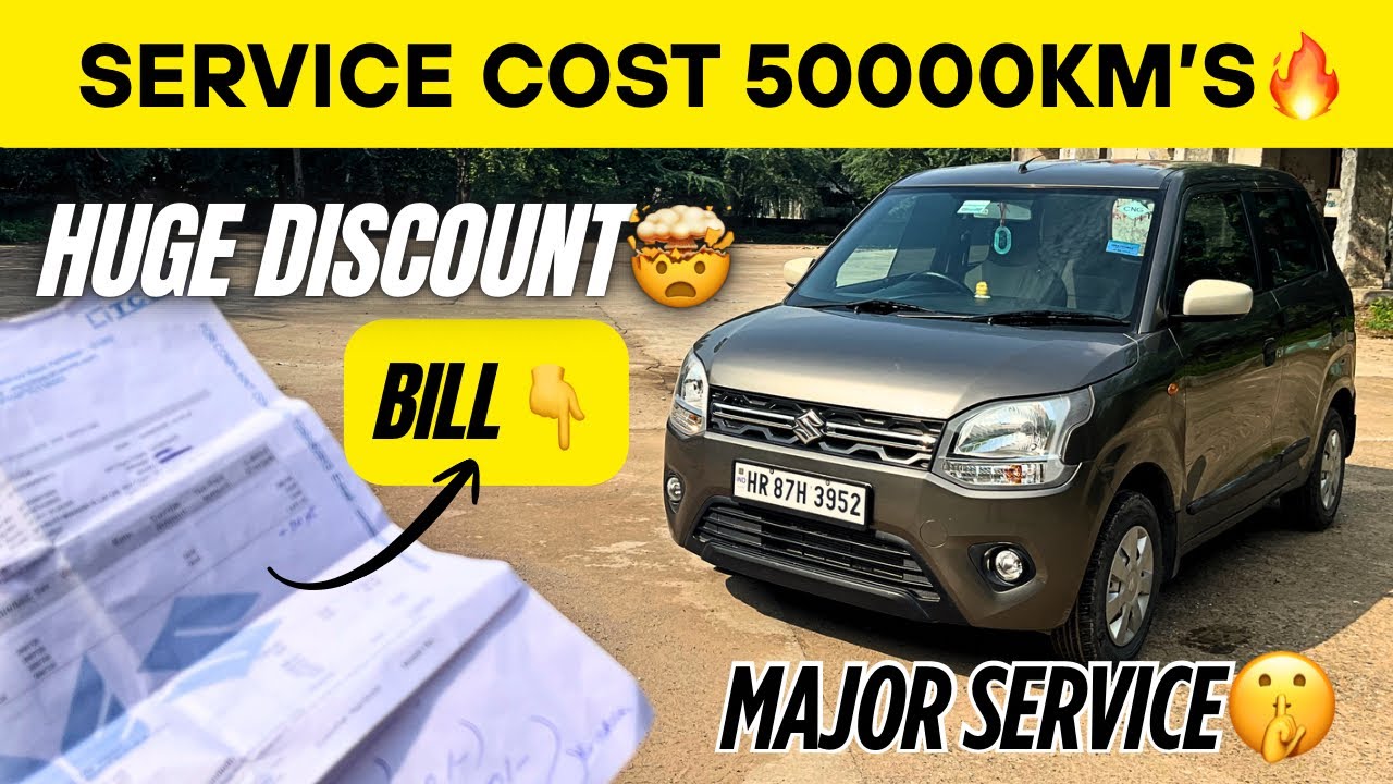 WagonR CNG की 5th Paid *MAJOR* Service done👍| Labour Cost💵| Parts Changed⚙️| DISCOUNT😎