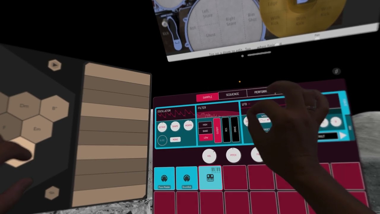 AVP Combo Koala Sampler, Chordion, Piano Modoki #visionpro #chords