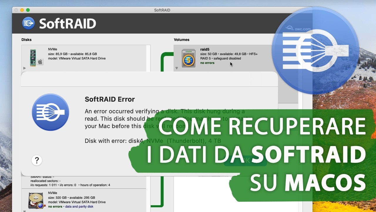 Come recuperare i dati da SoftRAID su macOS dopo un errore critico