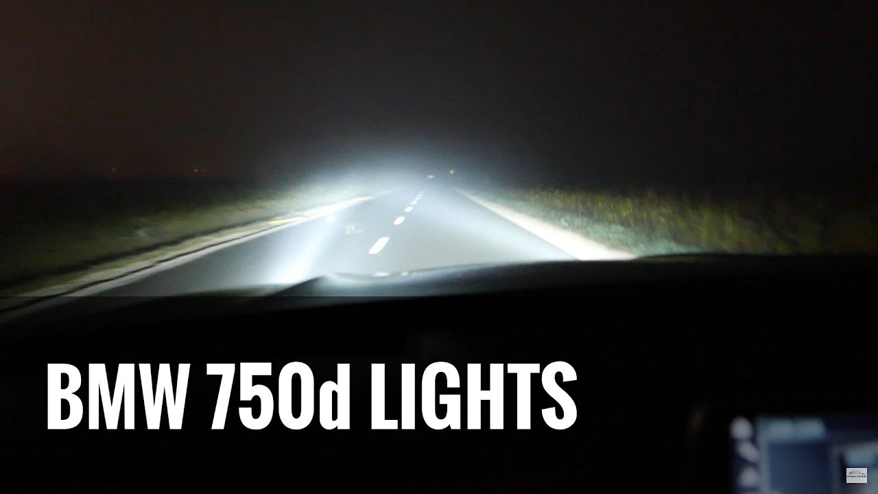 2017 BMW 7 Series G11 Lights Test 750d - PO CO KOMU 400 koni? ILE TO PALI?