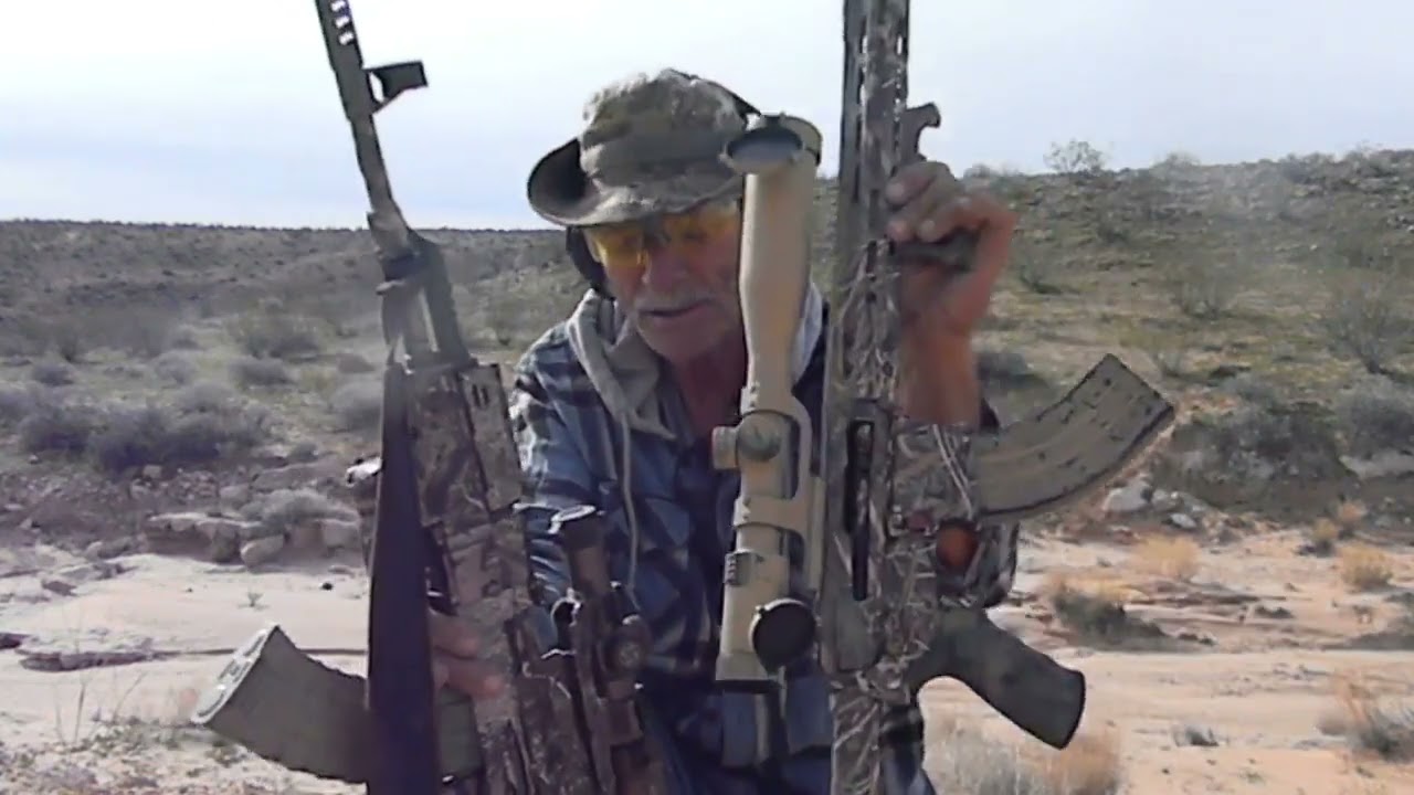 AK-47 mak-90 250 yards hit can dead center /AR-47 over corrected scope adjust