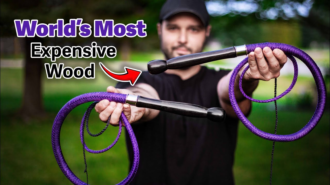 How To Make A Matched Pair Of Paracord Bullwhips With African Blackwood Handles