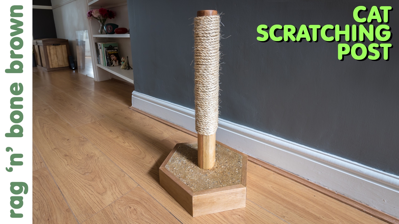Making A Cat Scratching Post - Using Pallet Wood and Concrete