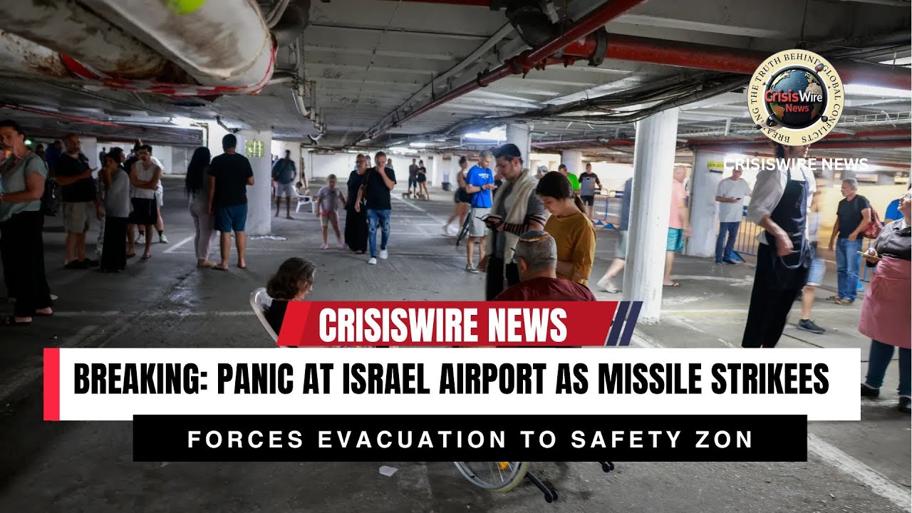 BREAKING Panic at Israel Airport as Missile Strike Forces Evacuation to Safety Zones