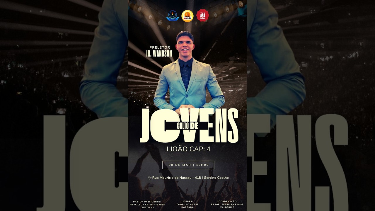 CULTO DE JOVENS - ADMISSÃO GERCINO COELHO