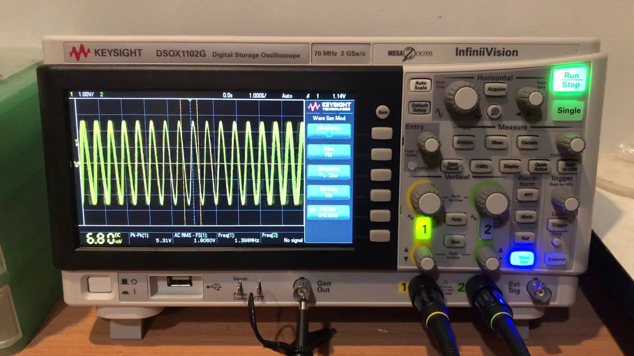 Frequency modulation on Keysight DSOX1102G