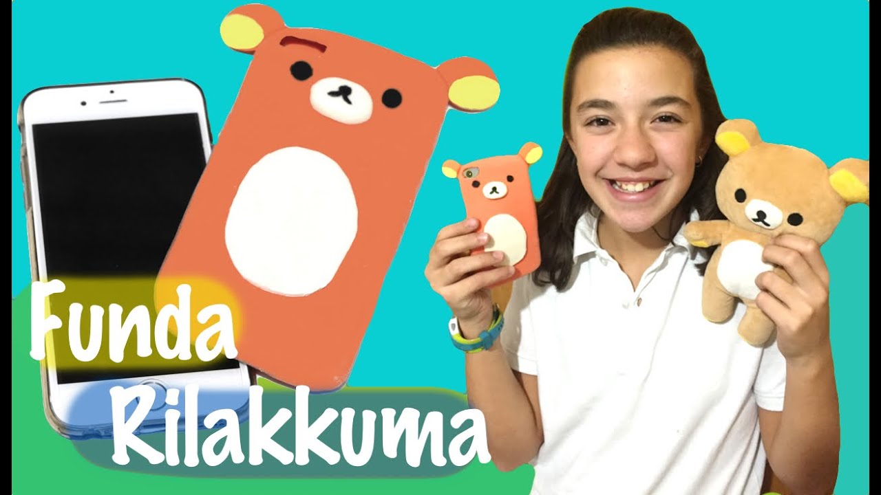 Cómo hacer una funda para móvil o CELULAR de silicona. Rilakkuma mobile cover . Ideas FACILES DIY